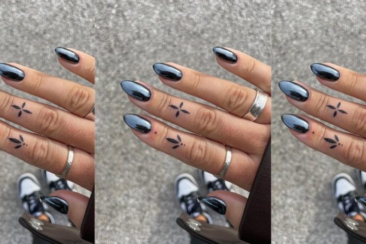 black chrome nails