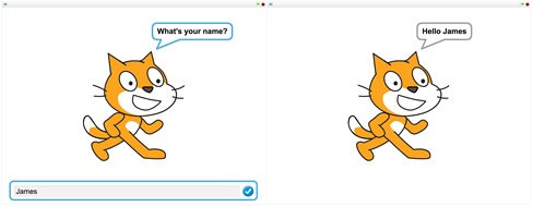 An example of Scratch coding